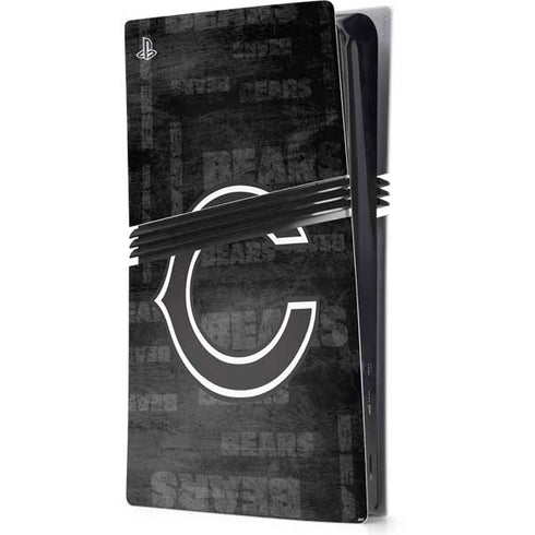 NFL Chicago Bears Black & White PS5 Pro Console Skin